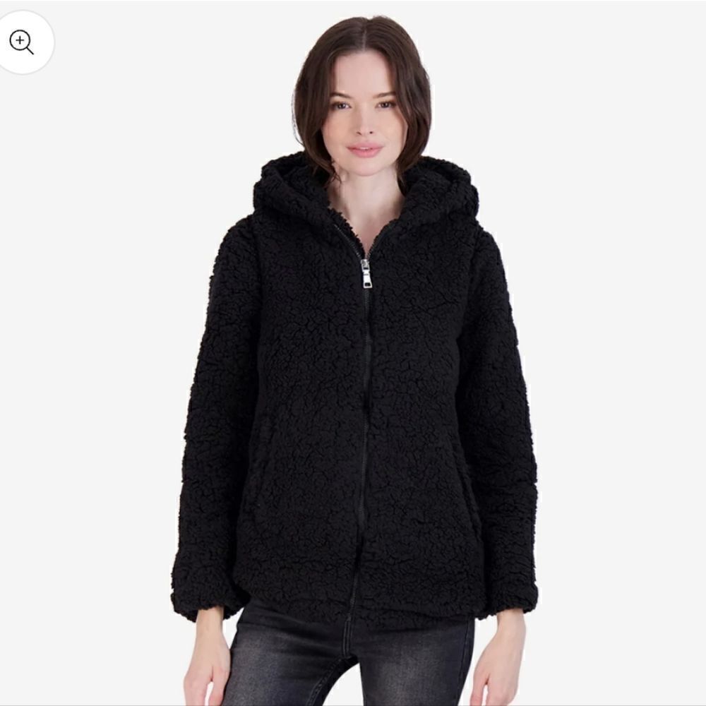 Madden Girl Women's Sherpa Zip Up Jacket